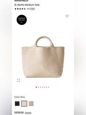 Naghedi Ecru Woven St. Barths Tote